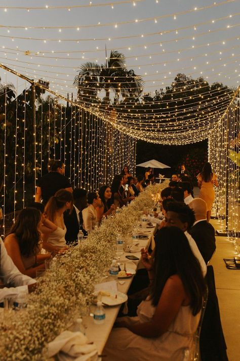 Modern Boho Backyard, Black Tie Birthday Party, Boho Backyard Wedding, Backyard Wedding Reception, Boho Backyard, Wedding Pool Party, Pool Wedding, Engagement Dinner, Wedding Backyard Reception