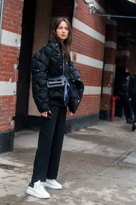 Everyone in London Is Wearing Alexander McQueen Sneakers | Who What Wear UK Alexander Mcqueen Sneakers Outfit Women, Mcqueen Sneakers Outfit Women, Black Alexander Mcqueen Sneakers Outfit, Alexander Mcqueen Trainers Outfit, Alexander Mcqueen Sneakers Outfit, Alexander Mcqueen Outfit, Mcqueen Outfit, Black Sneakers Outfit, Black Sneakers Women