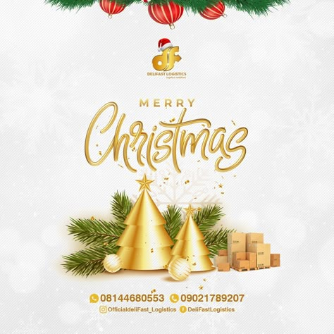 Poster design for Delifast Logistics Christmas Poster Design, Merry Christmas Poster, Festival Post, Christmas Graphic Design, Restaurant Poster, Xmas Design, Xmas Greetings, Christmas Note, Christmas Flyer