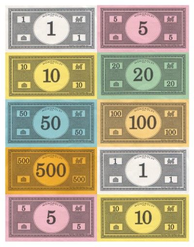 Monopoly Money Printable, Monopoly Party Decorations, Monopoly Party Ideas, Monopoly Classroom, Monopoly Night, Doorm Room Ideas, Monopoly Themed Parties, Monopoly Theme, Printable Play Money