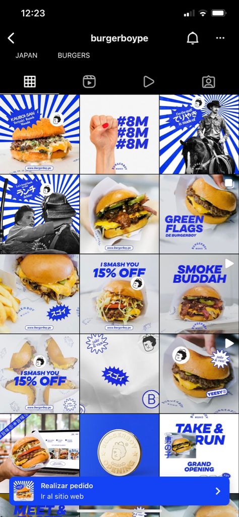 Creative Social Media Post Design Discount Ideas, Fast Food Instagram Post, Online Order Design, Snack Instagram Feed, Ig Branding Ideas, Website Promotion Design, Sea Food Social Media Design, Burger Design Poster, Graphic Design Fun Creative