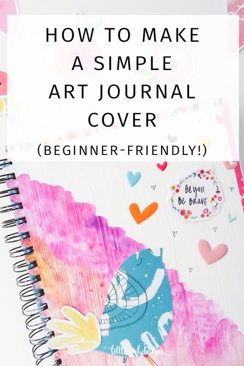 How to Make a Simple Art Journal Cover | Beginner Friendly Project Diy Art Journal, Artist Retreat, Art Journal Tutorial, Gif Disney, Art Journal Cover, Origami 3d, Art Journal Techniques, Illustrated Faith, Smell Amazing