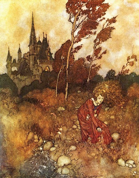 Tea at Trianon Hans Andersen, Fairy Tale Illustrations, Golden Age Of Illustration, John Bauer, Edmund Dulac, 동화 삽화, Arthur Rackham, Fairytale Illustration, Fairytale Art