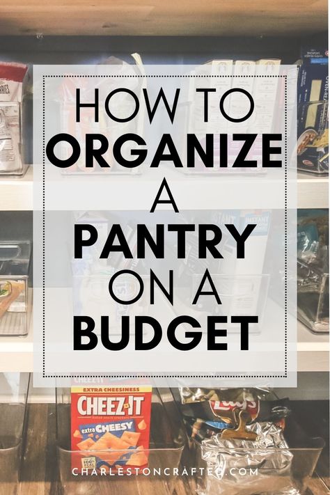 How to organize a pantry on a budget Pantry Organization Ideas Clear Bins, Storage Bins For Pantry, How To Categorize Pantry, Diy Can Holder Pantry, Can Organization In Pantry Diy, Inexpensive Pantry Organization, Organizing The Pantry, Bulk Pantry Storage, Canned Goods Storage Pantry Organization