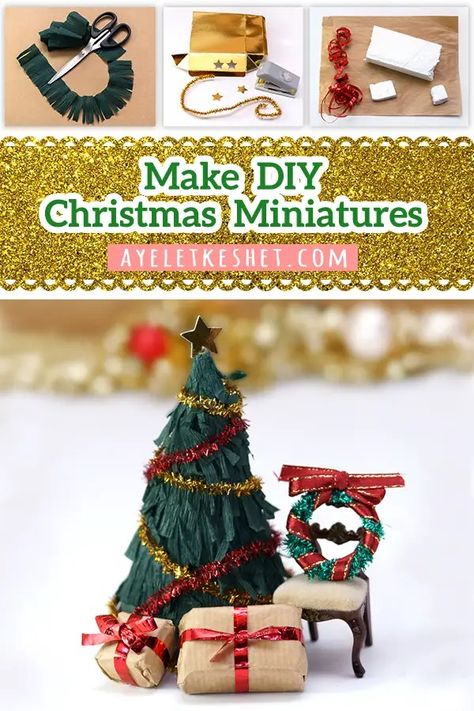 Diy Christmas Miniatures, Diy Christmas Village Accessories, Dollhouse Holiday, Christmas Miniatures, Christmas Village Accessories, Easy Holidays Crafts, Diy Christmas Village, Sweet Decoration, Holiday Crafts Diy