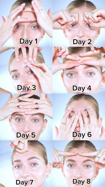 Face Massage Tutorial, Facial Massage Steps, Face Lift Exercises, Face Fitness, Face Massage Techniques, Facial Routine Skincare, Exercise Daily, Facial Massage Routine, Face Yoga Exercises