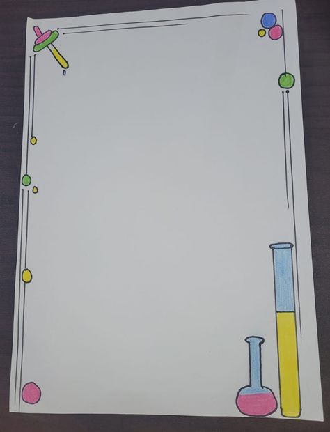 Border For Science Project, Border Design For Chemistry Project, Chemistry Project Border Design, Chemistry Border Design, Science Project Border Design, Border Design For Science, Chemistry Assignment Front Page, Border Design Science, Physics Border Design