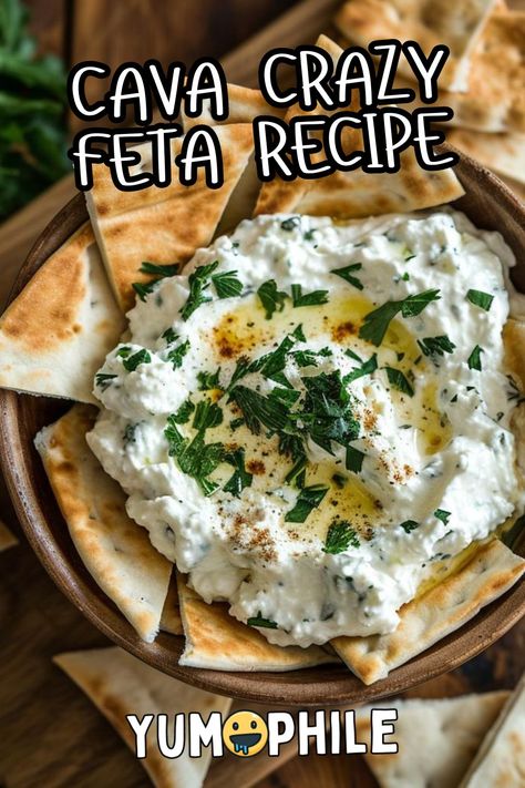 Cava Crazy Feta Recipe Cava Whipped Feta, Copycat Cava Bowls, Feta Sauce Recipe, Cava Feta Dip, Crazy Feta Recipe, Crazy Feta Dip, Cava Recipe Food, Cava Falafel Recipe, Cava Sauce Recipe