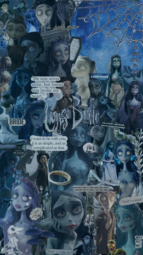 corpse bride!! 💙 #corpsebride #corpsebridemovie #corpsebridecollage #corpsebridemily #corpsebrideaesthetic #corpsebrideemily #corpsebridevictor A Corpse Bride Wallpaper, Corpse Bride Collage Wallpaper, Crops Bride Wallpaper, Emily Corpse Bride Aesthetic Wallpaper, The Crops Bride, Aesthetic Corpse Bride Wallpaper, Corpse Bride Wallpaper Ipad, Corps Bride Wallpapers, Corse Bride Wallpaper