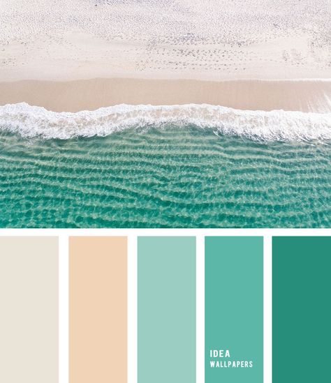 Sea And Sand Color Palette, Color Palette Sea Green, Caravan Colour Scheme, Seashell Color Palette, Sea Color Palette, Beach Color Palette, Pretty Color Palette, Color Palette Summer, Beach Color Palettes