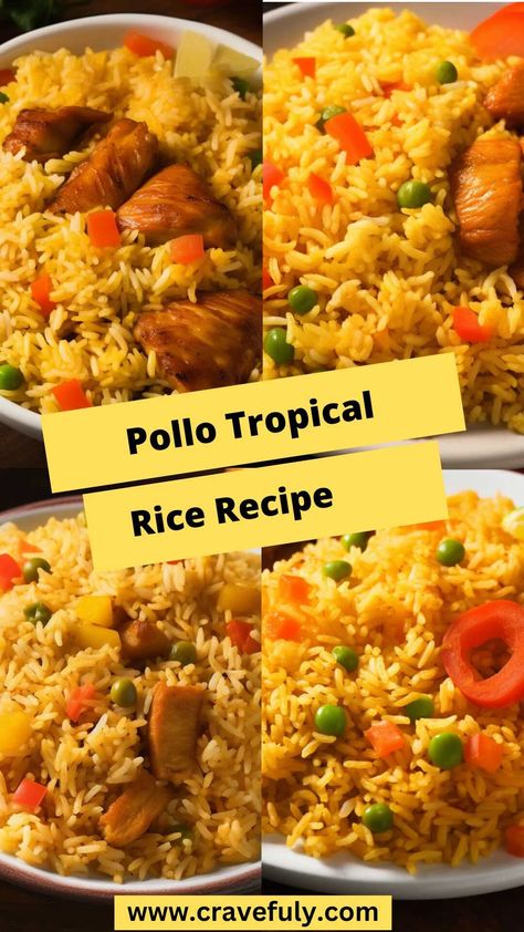 Pollo Tropical Rice Recipe – Cravefuly Pollo Tropical Copycat Recipes, Tropical Rice, Spanish Meals, Caribbean Rice, Tropical Recipes, Pollo Tropical, Yellow Rice Recipes, Recipes Copycat, Restaurant Copycat Recipes