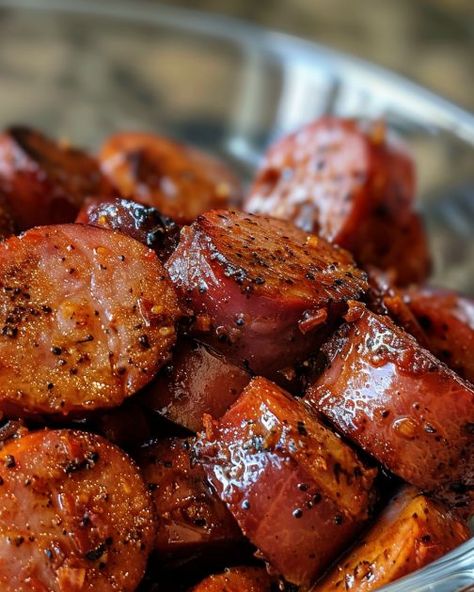 Red Sausage Recipes, Slow Cooker Spicy Sriracha Kielbasa Bites, Hasselback Smoked Sausage, Brats In Slow Cooker, Bbq Polish Sausage, Sausages In Crockpot, Bratwurst Appetizer Recipes, Brats Recipes Easy Meals, Brats Toppings