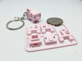 Cool 3d Prints, 3d Printer Art, Minecraft Mini Figures, Minecraft Pig, Card Keychain, 3d Printing Business, Ornament Tags, Best 3d Printer, 3d Printing Art