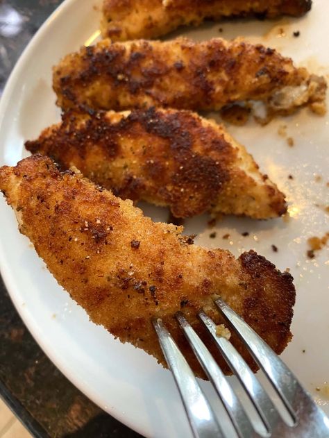 Perfectly cooked and full of flavor, these Pan Fried Breaded Chicken Tenders are an easy lunch or dinner you'll love! They are crispy, delicious, and cook up in just minutes in a skillet. Pan Fry Chicken Tenders, Breaded Chicken Tenderloins, Skillet Fried Chicken Tenders, Chicken Tenders Pan Fried, Pan Fried Breaded Chicken, Chicken Tenders Fried, Easy Breaded Chicken Tenders, Pan Fried Chicken Tenderloins, Cast Iron Fried Chicken