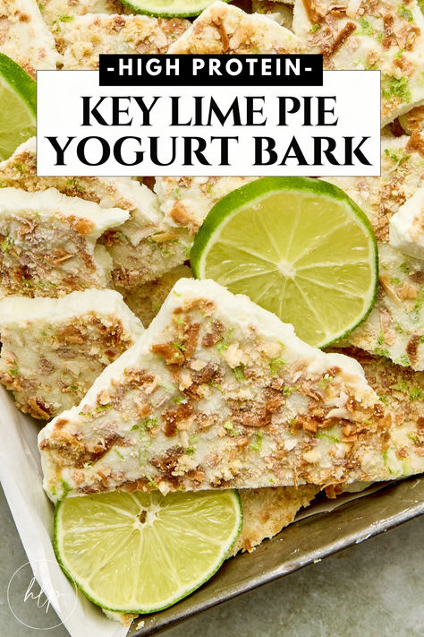 Key Lime Pie Yogurt Bark Recipe Strawberry Greek Yogurt Bark, Key Lime Pie Bark, Healthy Snacks To Freeze, High Protein Key Lime Pie Bark, Key Lime Pie Yogurt Bark, Frozen Yogurt Fruit Bark, High Protein Yogurt Bark, Healthy Recipes With Graham Crackers, Greek Yogurt Bark Recipes