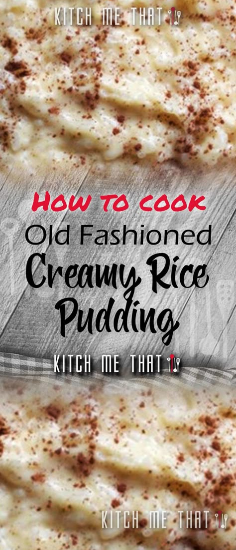 best old fashioned creamy rice pudding Stovetop Rice Pudding, Best Rice Pudding Recipe, Homemade Rice Pudding, Easy Rice Pudding, Pudding Desserts Recipes, Old Fashioned Rice Pudding, Baked Rice Pudding, Easy Healthy Dessert, Quick And Easy Meal Ideas