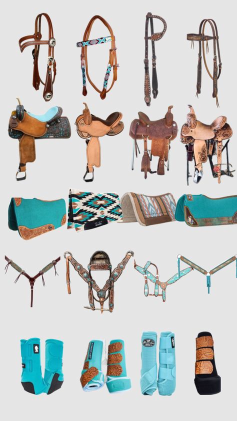 #saddle #country #western #rodeo #horse Western Horse Tack Turquoise, Western Tack Sets, Barrel Racing Tack Rodeo, Bling Horse Tack, Headstalls For Horses, Barrel Racing Saddles, Western Horse Saddles, Barrel Racing Tack, Barrel Racing Horses