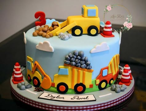 Cars And Trucks Birthday Cake, Birthday Cake For Baby Boy 2nd, Toddler Boy Birthday Cake, Birthday Cake Truck, Trucks Birthday Cake, Truck Birthday Party Cake, Excavator Birthday Cake, Construction Birthday Party Cake, Construction Birthday Party Cakes