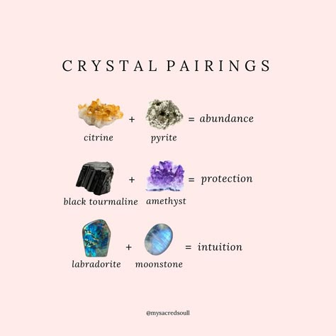 pairing crystals is an easy way to amplify your intention & desire ✨ buy 3 get 1 free on all tumbled stones 💘 www.mysacredsoul.co.uk #crystals #crystalcombos #crystalpairs #crystalpairings #crystalshop #crystalshopuk #crystalhealing #crystalhealer #abundance #protection #intuition #abundancecrystals #intuitiondevelopment #intuitionquotes #protectioncrystals #protectioncrystals #abundancemindset #manifestation Amplifying Crystals, Primordial Waters, Crystal Pairings, Crystal Combinations, Medium Psychic, Intuition Quotes, Crystal Witch, Witch Rings, Wiccan Magic