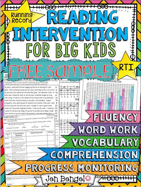 Free Reading Intervention Reading Intervention Activities, Reading Interventionist, Intervention Classroom, Upper Elementary Reading, Fluency Passages, Reading Tutoring, 6th Grade Reading, Visual Schedules, Letter Identification