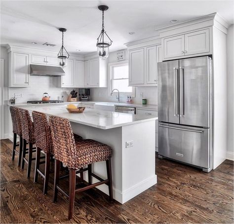 Open L Shaped Kitchen, Opening Up A U Shaped Kitchen, Kitchen Lshaped Island, Small L Kitchen Layout With Island, Narrow L Shaped Kitchen With Island, Small I Shaped Kitchen, Kitchen Island For Narrow Kitchen, 30 Inch Kitchen Cabinets, L Shaped Kitchen Designs With Island