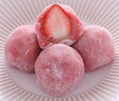 Strawberry Mochi, Carrd Png, Pink Foods, Think Food, Kawaii Food, Cute Desserts, Croquettes, Food Obsession, Cafe Food