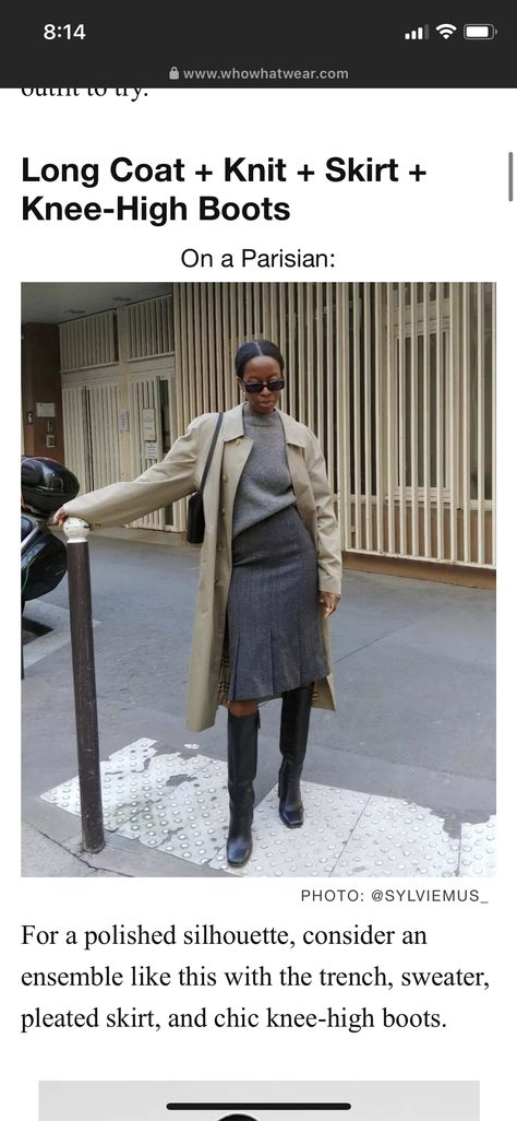 Style Capsule Wardrobe, Long Pleated Skirt, Style Capsule, Midi Skirt Outfit, Pleated Long Skirt, Knit Skirt, Fall Looks, My Dream Closet, Tall Boots