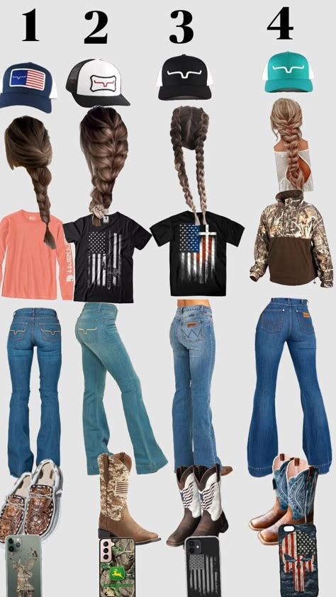 Pick your outfit ❤️ Southern Outfits Fall, Outfits For School Western, Pick Your Outfit Country, Country Outfits Without Boots, Mudding Outfits For Women, County Outfit Ideas, Country Girl Church Outfits, Country Outfits Ideas, Casual Country Summer Outfits