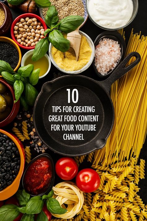 10 Types of Great Food Content for Your YouTube Channel Build A Library, Youtube Cooking, Food Video, Youtube Channel Ideas, Food Content, Food Photography Tips, Food Channel, Cooking Basics, Cooking Channel