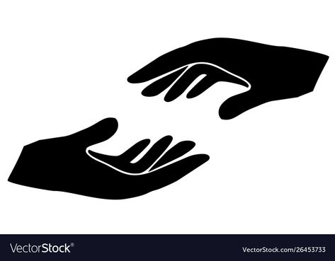 Open Hands Illustration, Hand Silhouette Art, Hand Illustration Vector, Logo With Hands, Helping Hand Illustration, Helping Illustration, Hand Icon Logo, Holding Hands Logo, Helping Hands Logo