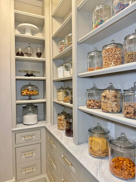 Large Glass Storage Jars, Glass Jar Pantry Organization, Gallon Glass Jars, Home Edit, Kitchen Jars, The Home Edit, Glass Storage Jars, Laundry Room Organization, Glass Kitchen