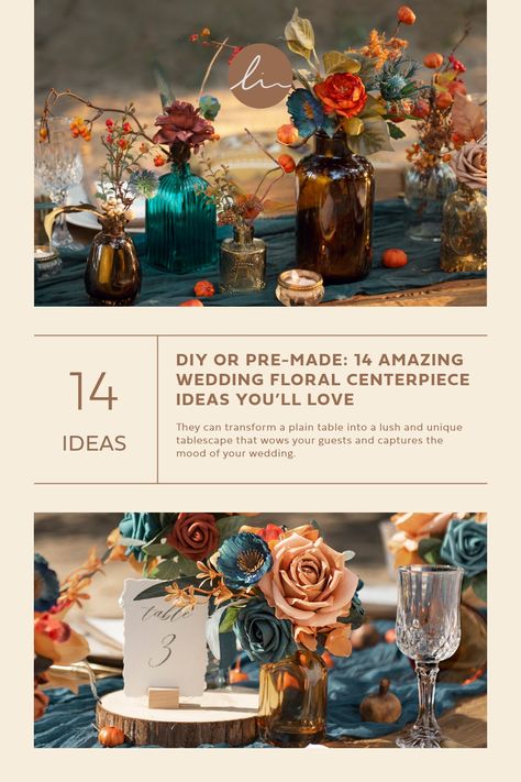 Diy Wedding Centerpieces Fall, Diy Fall Wedding Centerpieces, Floral Centerpiece Ideas, Martini Glass Centerpiece, Easy Wedding Diy, Wedding Centerpiece Ideas, Wedding October, Fall Barn Wedding, Fall Wedding Diy