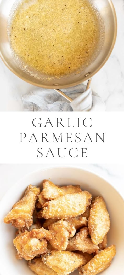 Garlic Sauce For Pasta Simple, Simple Wing Sauce Recipes, Parmesan Garlic Dipping Sauce, Butter Garlic Parmesan Sauce, Butter Garlic Parmesan Wing Sauce, Butter Garlic Wing Sauce, Sweet Garlic Sauce, Simple Sauce Recipes, Healthy Garlic Parmesan Sauce