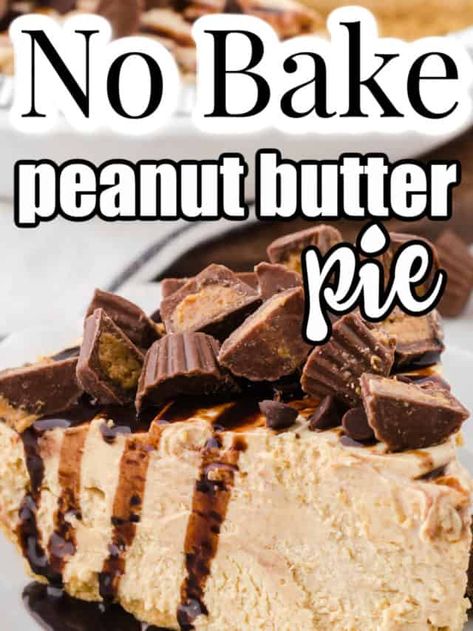 Peanut Butter Cool Whip, Peanut Butter Pie Recipe No Bake, Cream Cheese Peanut Butter, No Bake Peanut Butter Pie, Easy Peanut Butter Pie, Peanut Butter Pie Recipe, Butter Pie Recipe, Butter Desserts, Chocolate Peanut Butter Pie