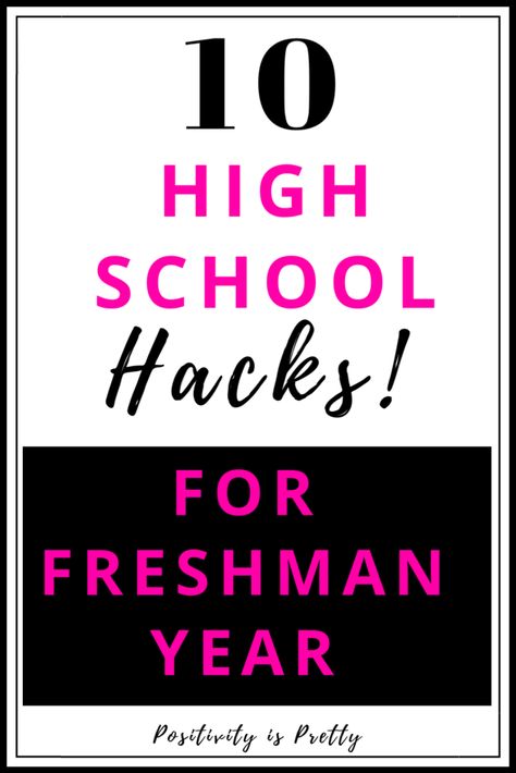 Freshman Year Tips, High School Hacks Freshman Year, Freshmen Year Survival Kit, High School Supply List, School Life Hacks, High School Prep, High School Supplies, Freshman Orientation, Dress With Turtleneck