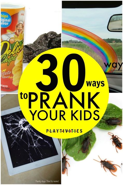 30 WAYS TO PRANK YOUR KIDS. Easy and fun ideas to prank kids! Perfectly fits for Aprils fool day! I promise, it will be really funny!  #PrankForKids #EasyPranksForkIds #IdeasForKids #FamilyActivities #FunFamilyActivities #CoolIdeasForKids #HilariousPranksForKids #AprilsFoolPranksForKids April Fools Activities, Easy Pranks For Kids, April Fools Ideas, April Fools Food, Easy Pranks, Family Guy Quotes, Funny Weekend Quotes, Pranks For Kids, Parenting Activities