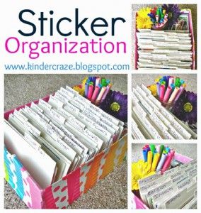 Sticker Organizer Diy Organizer, Scrapbook Storage, Scrapbook Organization, Sticker Organization, Dream Craft Room, Classroom Organisation, Sticker Storage, Scrapbook Room, Office Crafts