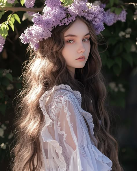 Lilacs Photoshoot, Lavander Photoshoot, Lavender Garden Photoshoot, Lilac Flowers Photoshoot, Ethereal Floral Photoshoot, Dreamy Photography, Presents For Girls, New Media Art, Anime Princess