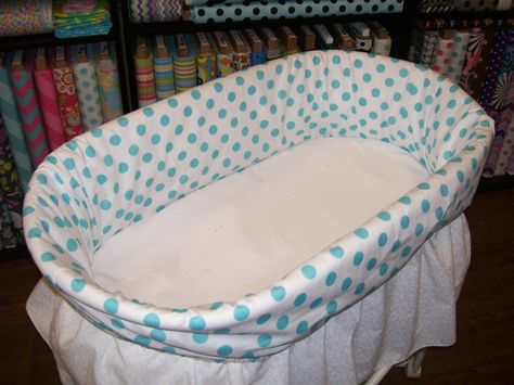 This is a liner only, not a full skirt. This lines the inside of your bassinet and goes under the mattress. It folds over the top of the bassinet and has elastic all the way around. Choose from several colors. You can add a matching blanket for $35.00. Sheets can be found in my shop section Bassinet Bedding. Bassinet Bedding, Bassinet Skirts, Grandchildren Gift Ideas, Bassinet Cover, Baby Room Decor Ideas, Doll Bassinet, Baby Shower Messages, Bassinet Stroller, Wicker Bassinet