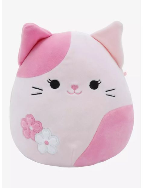 Plush Flower, Images Hello Kitty, Cute Squishies, Kawaii Plushies, Cat Plush, Cute Stuffed Animals, Cute Plush, Dark Pink, Hot Topic