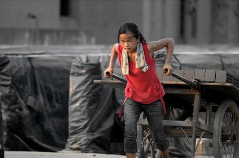 Rural young Chinese girl and family work in brick factory Brick Factory, Poor Countries, Summer Work, Labor, Rock And Roll, The World