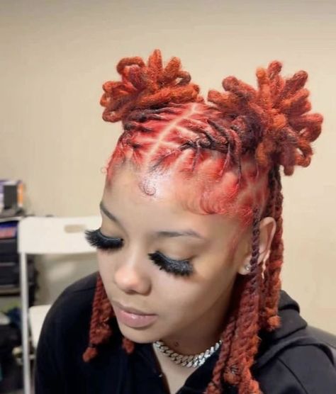 Hairstyle Dreads For Women, Women Loc Retwist Styles, Loc Styles Female, Dread Loc Styles Women, Loc Styles For Short Thick Locs, Style Starter Locs Black Women, Hairstyles For Natural Locs, Loc Styles For Back To School, Locs In Cornrows