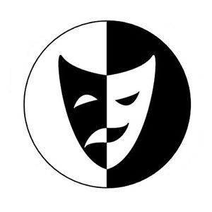 Playground Logo, Notan Design, Art Principles, Theater Mask, Notan Art, Symmetrical Balance, Negative Space Art, Tattoo Music, Theatre Masks