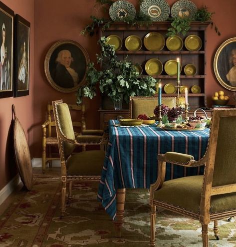 Orange Dining Room, Terracotta Colour, Red Earth, Gathering With Friends, Country Interior, Red And Brown, Look Classy, Decorative Blankets, Living Room Furniture Sofas