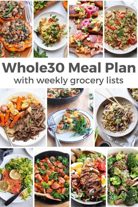 1200 Calorie Diet Meal Plans, The Whole 30, Healthy Weekly Meal Plan, Whole 30 Meal Plan, Whole30 Dinner Recipes, Whole30 Dinners, Whole 30 Diet, Weekly Grocery, Monthly Meal Planning