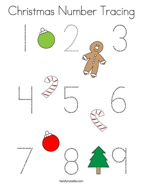 Christmas Number Tracing Coloring Page - Twisty Noodle Christmas Tracing Preschool, Toddler Christmas Worksheets, Christmas Activity Worksheets For Kids, Preschool Christmas Worksheets Free, Christmas Tracing Worksheets Preschool, Christmas Number Activities, Christmas Numbers Printable, Christmas Worksheets Preschool, Christmas Preschool Worksheets