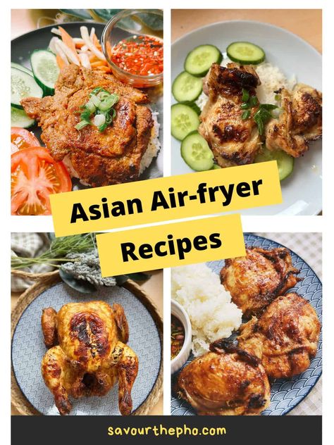 Enjoy the flavors of Asian cuisines with our fast and easy air fryer recipes. From Vietnamese Lemongrass Pork Chops to Thai BBQ Chicken, we've got you covered. Pork Air Fryer, Air Fryer Recipes Asian, Vietnamese Lemongrass Pork, Lemongrass Pork Chops, Vietnamese Lemongrass Chicken, Thai Bbq, Lemongrass Pork, Rice Paper Recipes, Gochujang Chicken