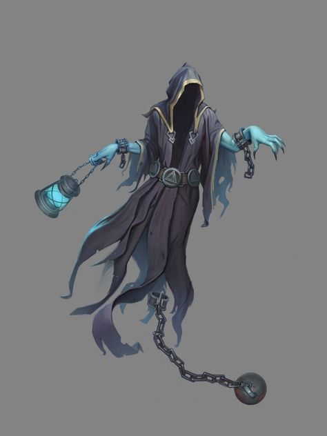 ArtStation - Ghost , Andrey Denisov Thresh Lol, Ghost Fighter, Ghost Character, 다크 판타지, Dnd Art, Fantasy Monster, Mythical Creatures Art, Creature Concept Art, Monster Design