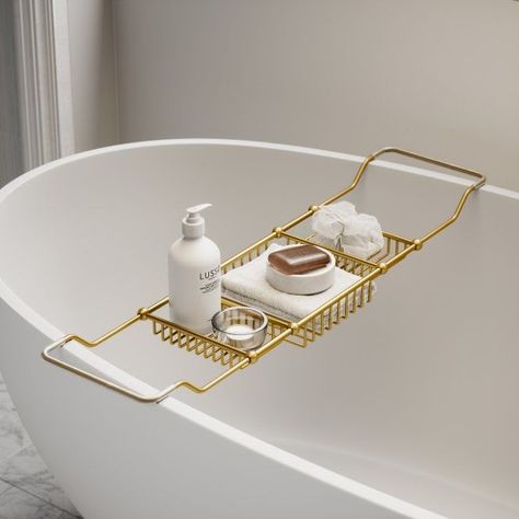 From Lusso Lusso Stone, Kitchen Radiator, Concrete Bath, Bath Rack, Bath Caddies, Wet Room Shower, Freestanding Vanity Unit, Gold Bathroom Accessories, Gold Bath