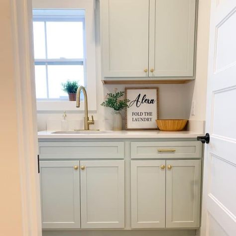 Sea Salt Kitchen Cabinets, Sherwin Williams Cabinet Paint Colors, Sherwin Williams Cabinet Paint, Sea Salt Paint Color, Sea Salt Kitchen, Sw Sea Salt, Sea Salt Paint, Salt Paint, Best Cabinet Paint